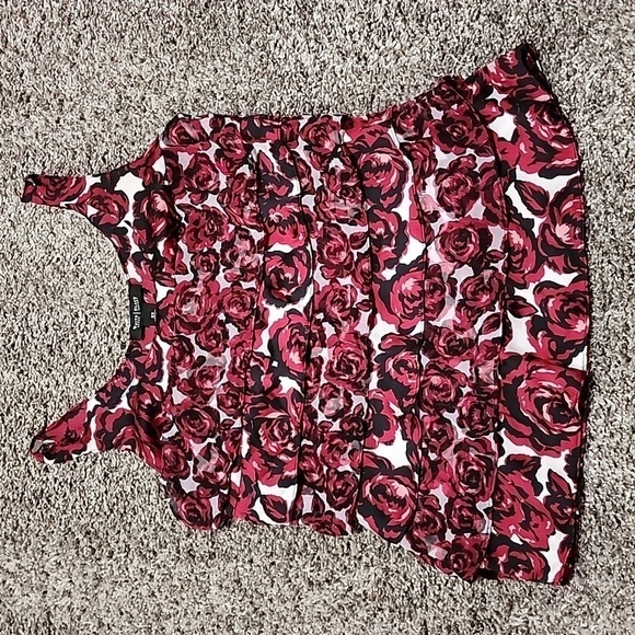 White House Black Market Tops - White House Black Market WHBM Floral Sleeveless Tiered Spring Summer Tank Top XS